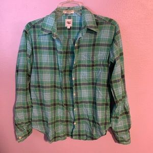 Cruel Girl Plaid Button Down